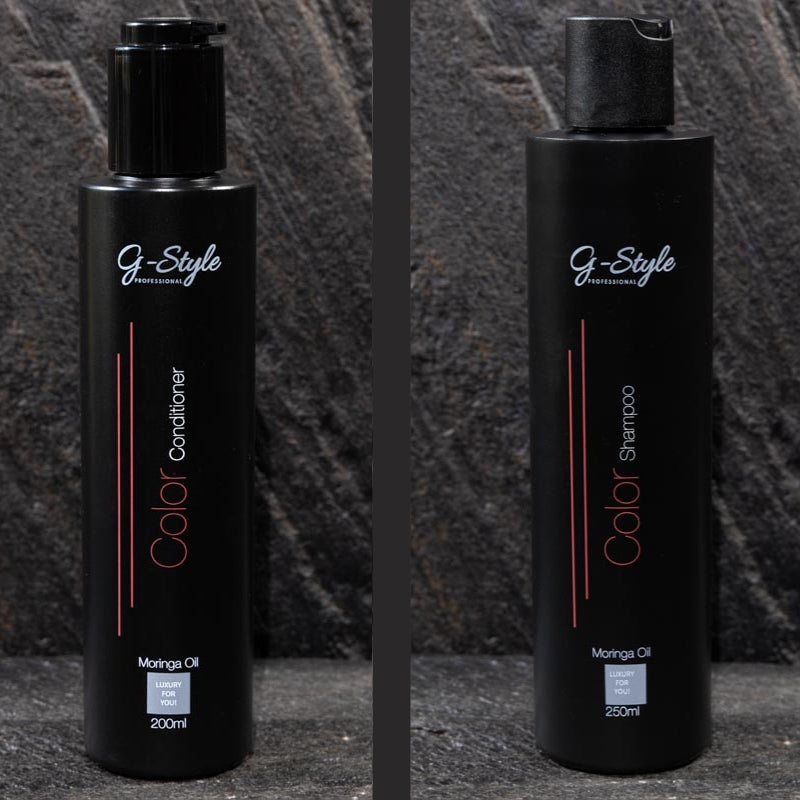 G-Style Professional kleurshampoo en conditioner voor langdurig kleurbehoud en glans.