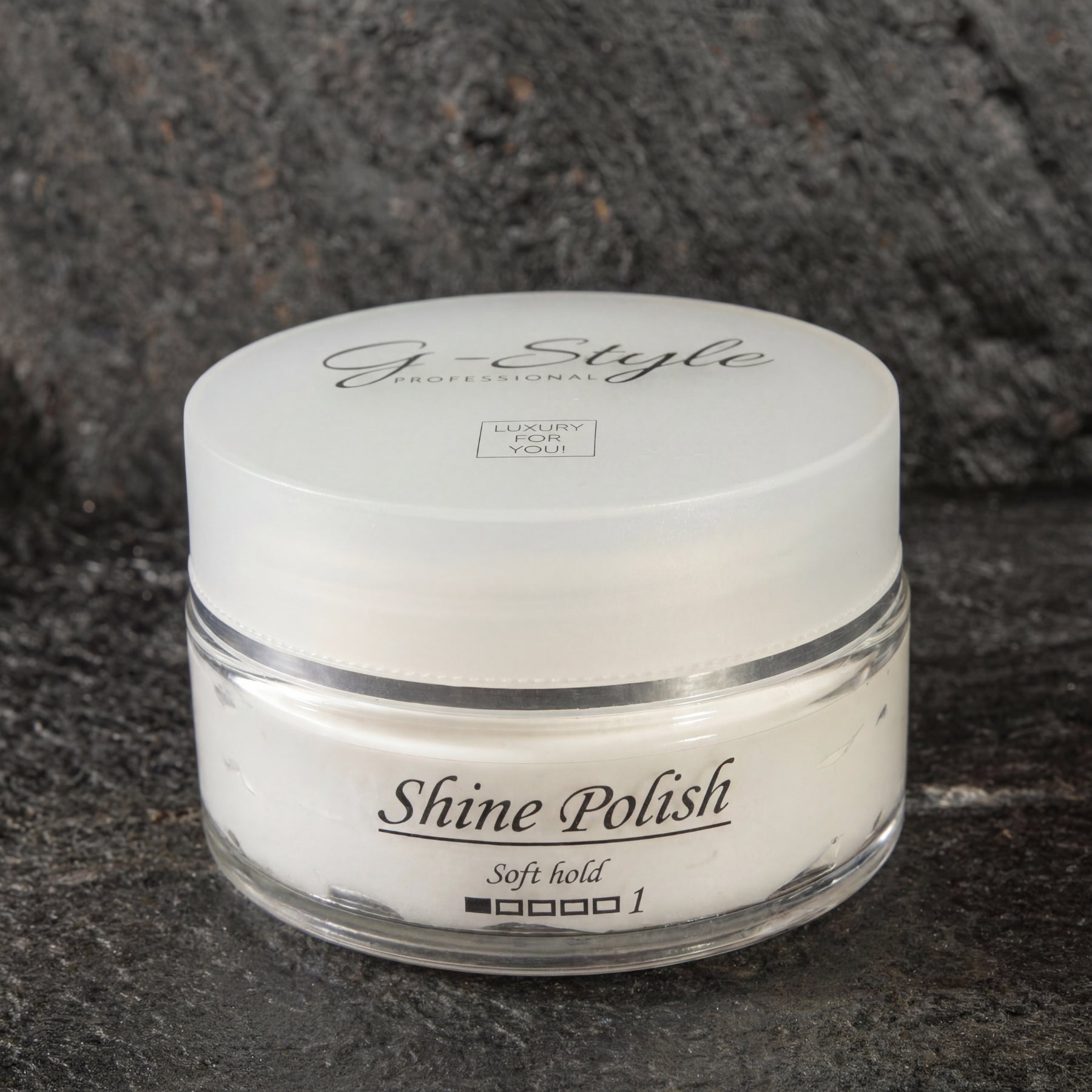 G-Style Professional Shine Polish glanzende wax pot in een luxe zwart-gouden setting
