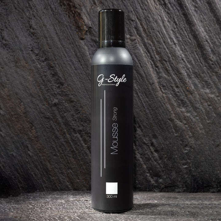 G-Style Professional Mousse 300ml voor extra volume en een langdurige, plakvrije fixatie van het kapsel.