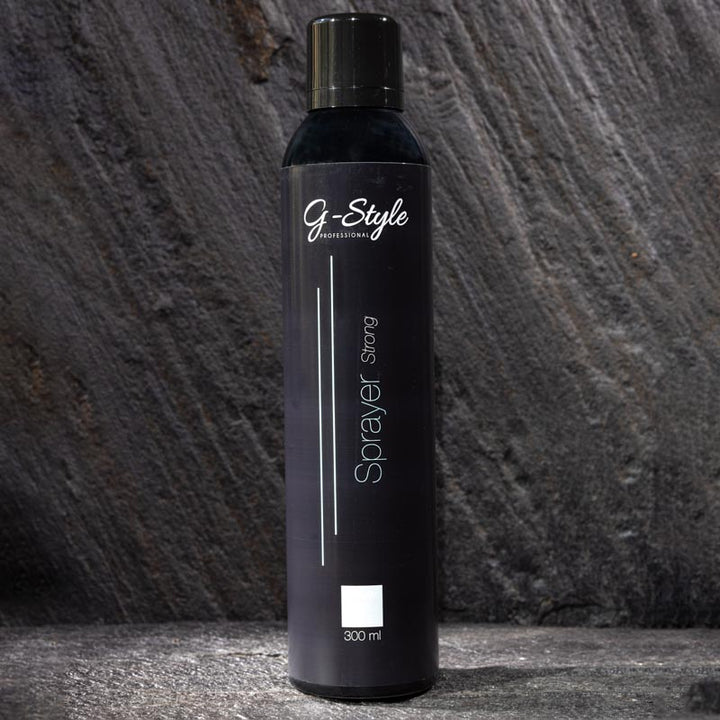 G-Style Professional Hairspray 300ml memory spray voor een natuurlijke fixatie en een flexibele, plakvrije finish.