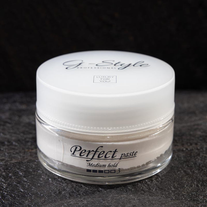 G-Style Professional Perfect Paste vloeibare matte styling wax voor een natuurlijke look en sterke fixatie.
